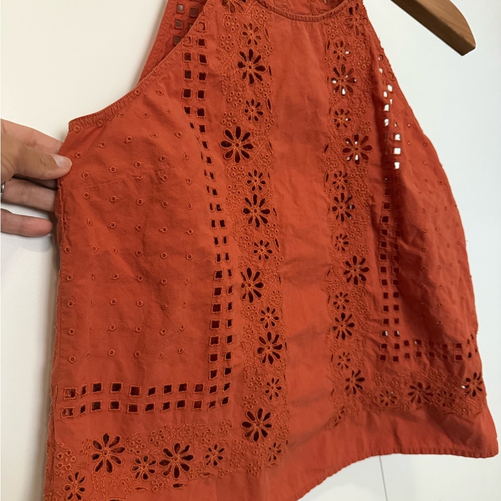 Madewell Eyelet Halter Camisole - Cotton - Small